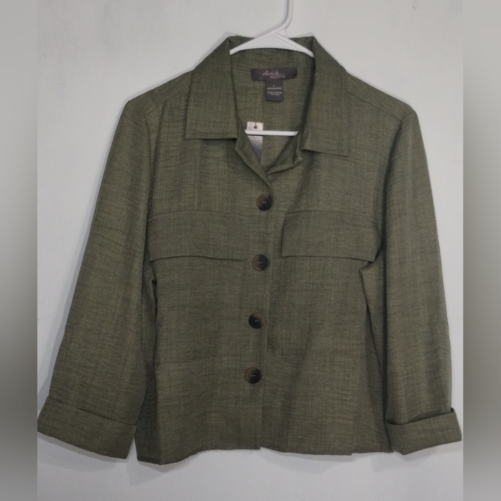 Olivia & Martin Green Utility Jacket (L)